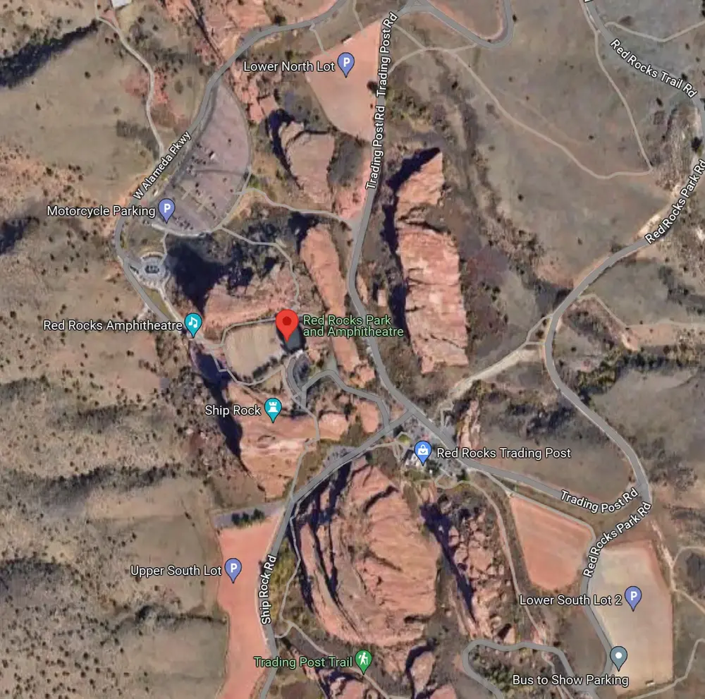 red rocks amphitheatre parking