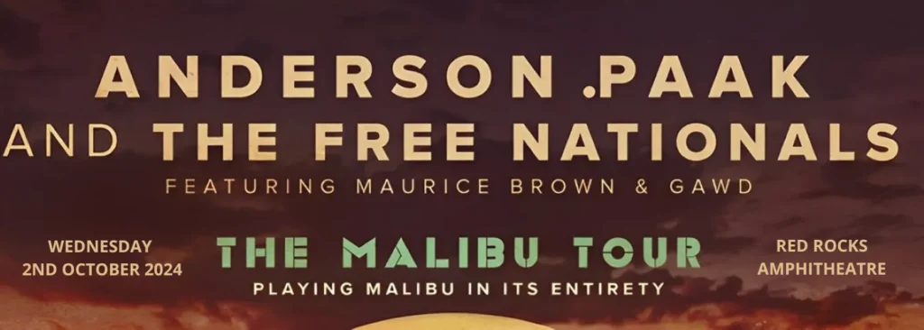 Anderson .Paak and The Free Nationals at Red Rocks Amphitheatre